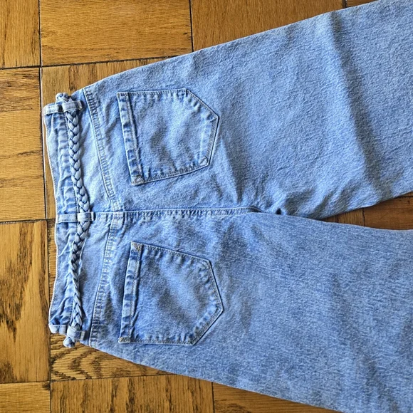 Kensie "The Carla" High-Rise Wide Leg Jeans w/ Removable Braided Belt | Size 2/2 - Picture 13 of 16